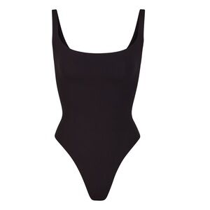 SKIMS FITS EVERYBODY SQUARE NECK Thong  BODYSUIT in Onyx size Small